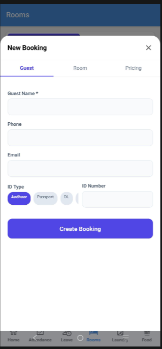 Mobile Guest Booking